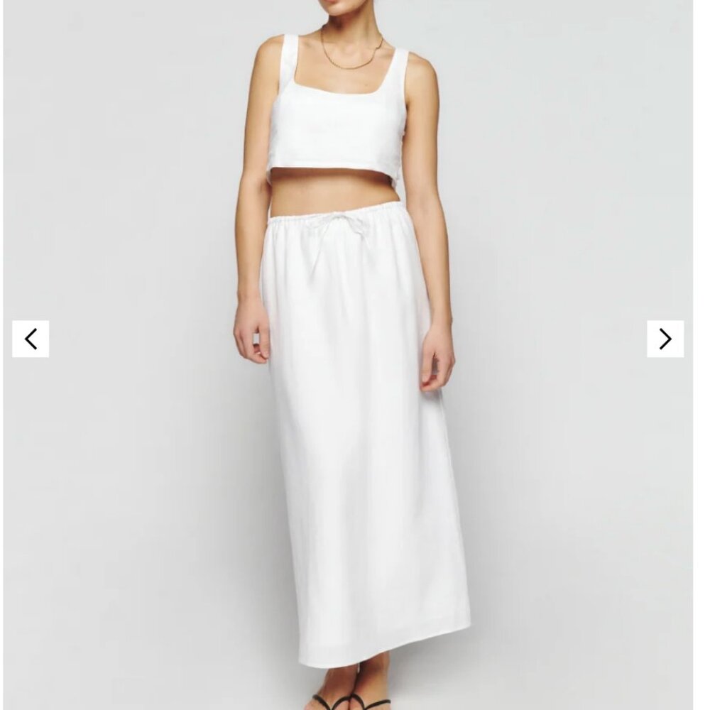 NWT Reformation Amir Linen Two Piece Coord